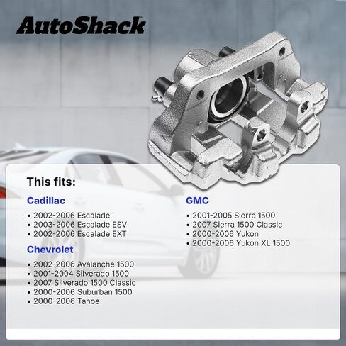 AutoShack Front and Rear Brake Calipers Set of 4 Assembly with Bracket Replacement for Chevrolet Silverado 1500 Classic GMC Sierra 1500 Classic Yukon 4WD Driver and Passenger Side Kit BCPKG00770 in Saudi Arabia