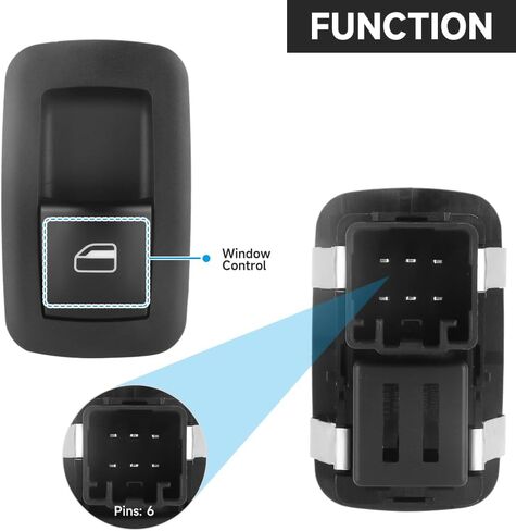 Rear Left Right Passenger Side Power Window Switch - Compatible for Dodge for Ram 1500 2009-2012 for Ram 2500 3500 2010-2012 - Replace Part 4602864AC, 4602864AB in Saudi Arabia