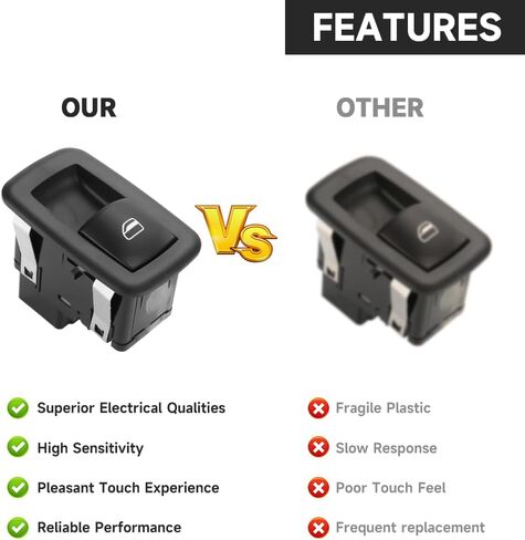 Rear Left Right Passenger Side Power Window Switch - Compatible for Dodge for Ram 1500 2009-2012 for Ram 2500 3500 2010-2012 - Replace Part 4602864AC, 4602864AB in Saudi Arabia