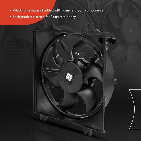 A-Premium Engine Radiator Cooling Fan Assembly Compatible with Hyundai Models - Accent 2000-2005 - Replace# 2538625001, 2535025000 in Saudi Arabia
