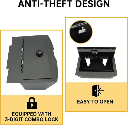 Cuafu Center Console آمنة متوافقة مع 2009-2018 Dodge RAM 1500 2500 3500 صندوق تخزين الصلب الثقيلة in Saudi Arabia