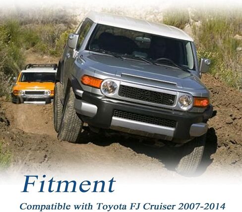 XQSMWF 8PCS مصببة مقطع لوحة العلوية اللوحة العلوية مجموعة متوافقة مع Toyota FJ Cruiser 2007 2008 2008 2010 2011 2012 2013 2014 استبدال 61118-35010 61991-35010 61992-35010 in Saudi Arabia