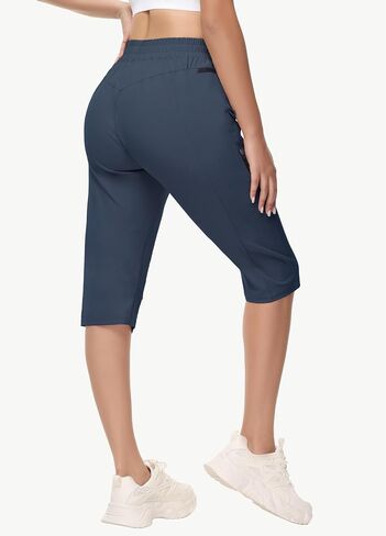 Women's Long Shorts 15" Below The Knee Capri Hiking Shorts Quick Dry Lightweight Outdoor Casual Crop Pants Cargo in Saudi Arabia