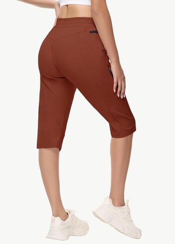 Women's Long Shorts 15" Below The Knee Capri Hiking Shorts Quick Dry Lightweight Outdoor Casual Crop Pants Cargo in Saudi Arabia