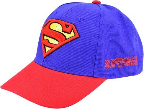 DC Comics Superman Snapback Hat, Embroidered Logo Adult Baseball Cap with Flat Brim, Navy, One Size in Saudi Arabia