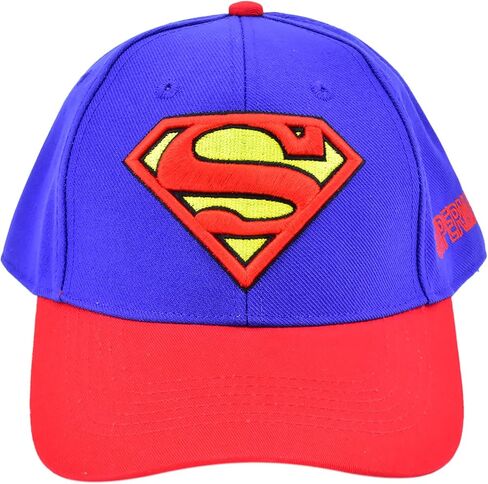 DC Comics Superman Snapback Hat, Embroidered Logo Adult Baseball Cap with Flat Brim, Navy, One Size in Saudi Arabia