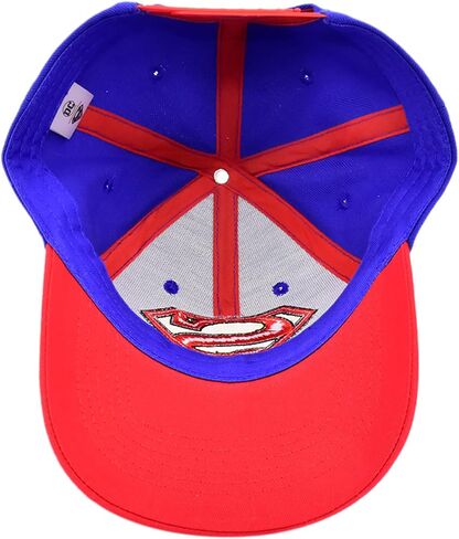 DC Comics Superman Snapback Hat, Embroidered Logo Adult Baseball Cap with Flat Brim, Navy, One Size in Saudi Arabia