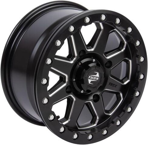 (4 Pack) 4/156 Tusk Uinta Beadlock Wheel 15x7 6.0 + 1.0 Milled/Black For Polaris RZR S 1000 EPS 2016-2020 in Saudi Arabia
