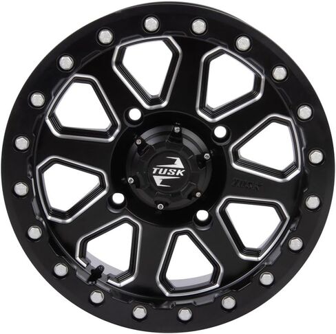 (4 Pack) 4/156 Tusk Uinta Beadlock Wheel 15x7 6.0 + 1.0 Milled/Black For Polaris RZR S 1000 EPS 2016-2020 in Saudi Arabia