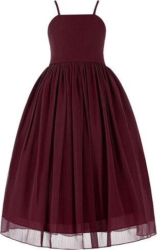 Criss-Cross Chiffon Flower Girl Girl Dresses Treaured Termanial Dontenial 191 in Kuwait