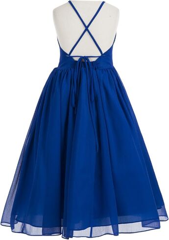 Criss-Cross Chiffon Flower Girl Girl Dresses Treaured Termanial Dontenial 191 in Kuwait