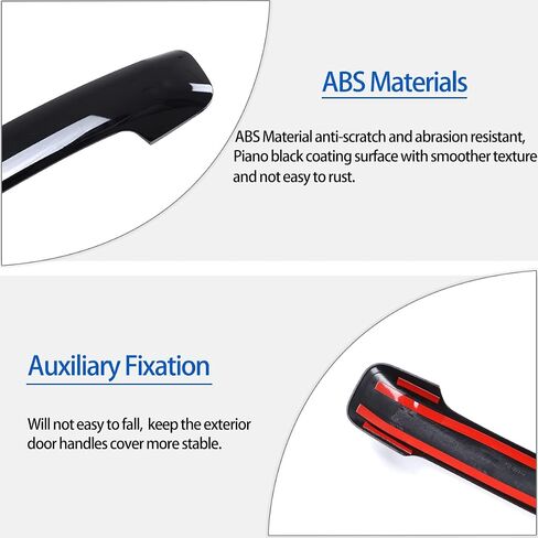 Fit for Toyota FJ Cruiser 2007-2021 Exterior Door Handle Cover, Exterior Door Handle Protector Trim Frame Cover, 1 Pair (Matte Black) in Saudi Arabia