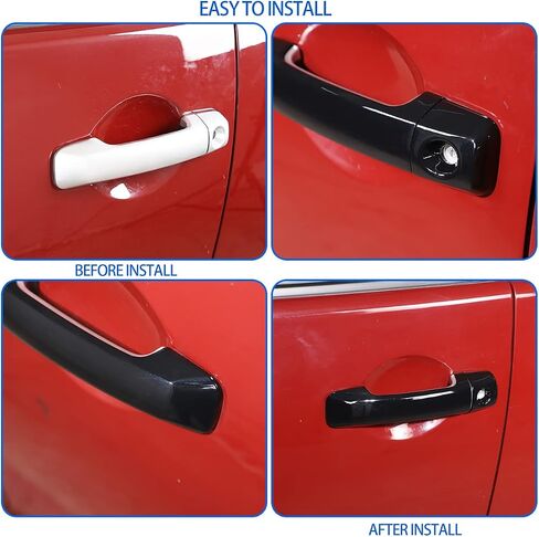 Fit for Toyota FJ Cruiser 2007-2021 Exterior Door Handle Cover, Exterior Door Handle Protector Trim Frame Cover, 1 Pair (Matte Black) in Saudi Arabia