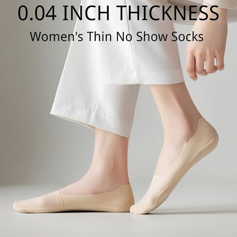 No Show Socks for Womens, liner socks, Made of Ice Silk Surface on the Surface, Cotton on the Bottom,Heel Silicone Non-slip (8 Pairs, 8 Colors) in Saudi Arabia