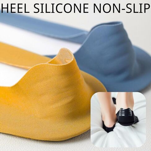 لا توجد جوارب عرض للسيدات ، جوارب بطانة ، مصنوعة من سطح الحرير الجليدي على السطح ، القطن في القاع ، الكعب السيليكون غير القابل للانزلاق (8 أزواج ، 8 ألوان) in Kuwait