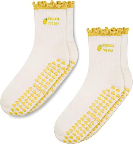 Pilates Socks with Grips for Women, Cute Grip Socks for Yoga, Barre, Reformer& Home workouts, Great Gift Idea in Kuwait