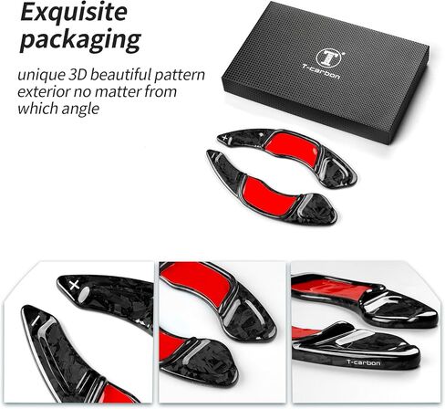 T-carbon Paddle Shifter Extensions Fits VW MK8 Golf 8 GTI CC 2022 2023 2025;Real Carbon Fiber Steering Wheel Shifter Paddles Cover Fits VW Teramont Phideow Alltrack GLI Arteon Atlas 2024 Accessories in Saudi Arabia