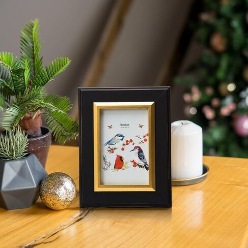 8x10 Picture Frame Photo Frame, Made of Solid MDF Wood with Real Glass, Display Pictures 5x7 with Mat or 8x10 without Mat, Vertical and Horizontal Formats for Wall Hanging or Tabletop Display in Saudi Arabia