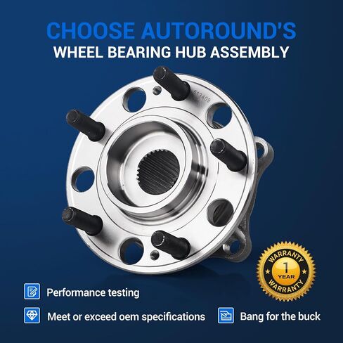 Autoround 513409 Wheel Bearing Hub Assembly Compatible with Kia Sorento 2016-2020, Hyundai Santa Fe/Santa Fe Sport/Santa Fe XL 2015-2019, 5-Lugs [Pack of 2] in Saudi Arabia