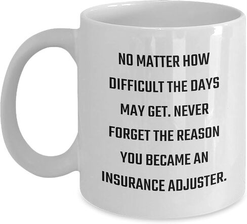 Insurance Adjuster White Coffee Mug: Never Forget the Reason You Became an Insurance Adjuster, Gifts for Men, Women, and Coworkers, Christmas Unique Gifts in Saudi Arabia