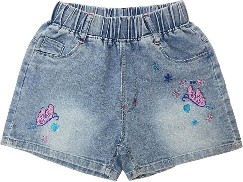 Peacolate 2-10Y Little&Big Girls Denim Summer Shorts Teens Elastic Short Jeans in Kuwait