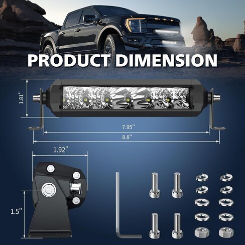 4wkking 8 بوصة LED LED BAR in Kuwait
