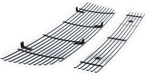 HD Ridez Premium Stainless Steel Black 8x6 Horizontal Billet Front Grille Grill Insert Combo Compatible with Ford Ranger 2006-2012 Main Upper Lower Bumper HDR-GRFC2087J in Saudi Arabia