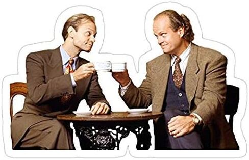 Niles and Frasier - Frasier ، Niles Crane Decal Sticker - Desconser Graphic - Auto والجدار والكمبيوتر المحمول والخلايا وملصق شاحنة للنوافذ والسيارات والشاحنات in Saudi Arabia