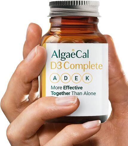 Algaecal 4-in-1 Vitamin D3 K2 Complete-ADK فيتامين مكملات فيتامين ، ودعم مناعي محسّن وصحة العظام مع D3 K2 ، A ، و E-E-Body Wellness & Bone Strength ، 60 Softgels سهلة الصدر ، مصنوعة في الولايات المتحدة الأمريكية in Kuwait