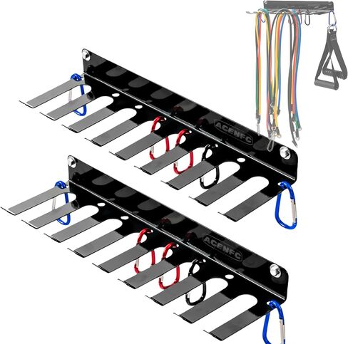 منظم الصالة الرياضية المثبت على الحائط، حامل الأثقال على الحائط، رف تخزين شريط المقاومة، حامل ملحقات الصالة الرياضية المنزلية in Kuwait