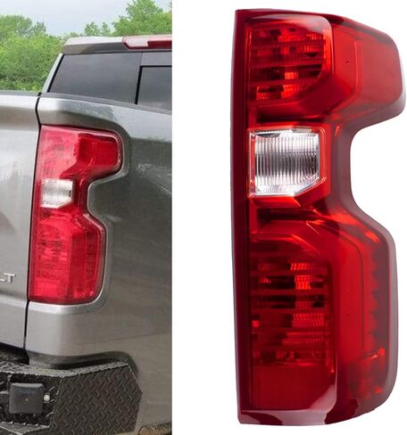 بواين يمين الراكب الجانبي ضوء الذيل متوافق مع 2019-2024 Chevy Silverado 1500 2500HD 3500HD HOURCH NONDAW MODEL LICK HOUBLION-LOPB و HARRINCE (نوع الهالوجين ، الراكب الأيمن) in Saudi Arabia