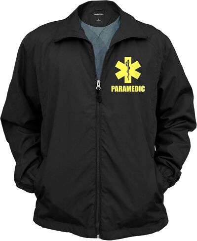 Smart People Clothing Paramedic Zipped up Windbreaker with Reflective Decorations Front and Back in Saudi Arabia