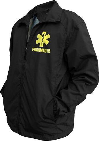 Smart People Clothing Paramedic Zipped up Windbreaker with Reflective Decorations Front and Back in Saudi Arabia