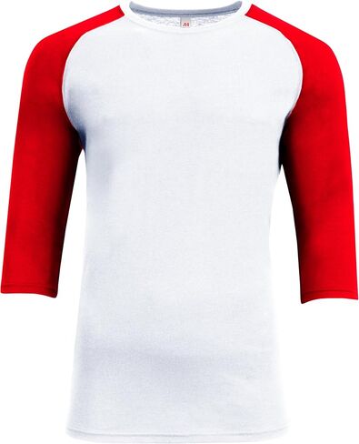 A4 N3514 MEN SOWTEK 3/4 SLEEVE RAGLAN T-Shirt Crewneck Athletic-Fit Baseball Tee Tee in Kuwait
