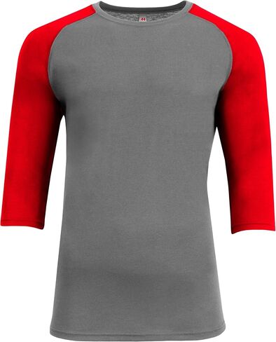 A4 N3514 MEN SOWTEK 3/4 SLEEVE RAGLAN T-Shirt Crewneck Athletic-Fit Baseball Tee Tee in Kuwait