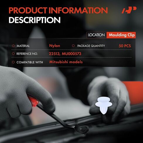 A-Premium 20pcs Nylon Molding Metainer Clip متوافق مع Mitsubishi Outlander 2014-2021 ، Lancer 2008-2017 ، Galant 2004-2012 ، Eclipse Cross 2018-2020 ، Outlander Phev 2018-2021 in Saudi Arabia