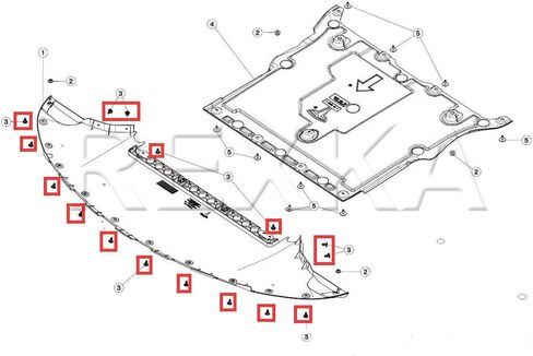 REXKA 25PCS 8MM HOLE MODEL 3 MODEL Y FRONT LOWER SHIELD SHIELD LUNDER UNDERSTION PUSH-TYPE TYPE CLIPS 1128034-00-B for Tesla Model 3 Model Y 112803400B in Saudi Arabia