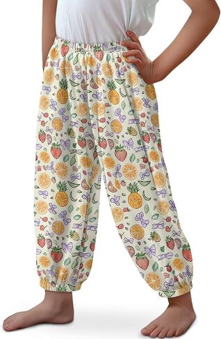 Kids Harem Pants Boys Girls Athletic Bloomers Sweatpants Animals Print Loose Leggings for Home Yoga Play in Kuwait