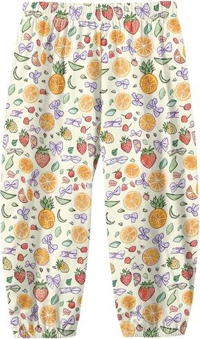 Kids Harem Pants Boys Girls Athletic Bloomers Sweatpants Animals Print Loose Leggings for Home Yoga Play in Kuwait