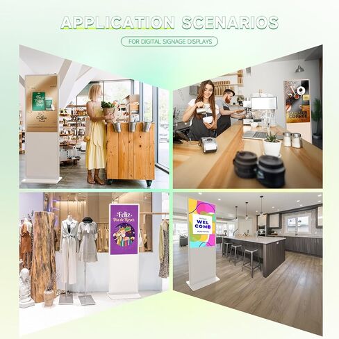 Non-Touch Digital Signage Display, 43 Inch Digital Display Board with HDMI Input, USB Plug-and-Play, Split Screen, Scheduled Power On/Off for Retail, Mall, Front Desk, Advertising in Saudi Arabia