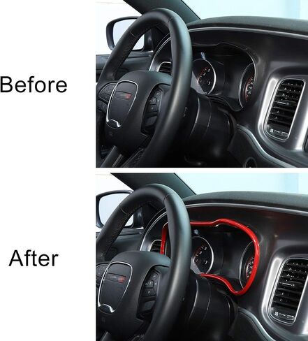 Voodonala for Durango Center Center Dash Board Console Console Trim for 2011-2024+ Dodge Durango Indior Accessories ، 1pc Red ABS in Kuwait