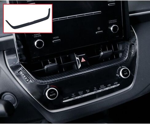 Boyuer for Toyota Corolla 2020-2025 Corolla Cross ، 2019-2025 Corolla Hatchback ABS Center Center Screen Dash Dash Conditioning A/C تنفيس إطار التزيين الداخلي (ألياف الكربون) in Kuwait