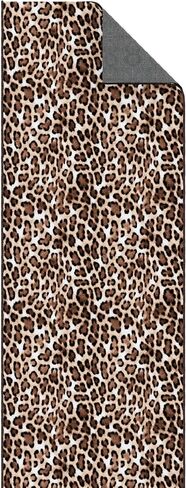 Ottomanson 1'11" x 2' Non-Slip Accent Rug – Stain Resistant, Cut-to-Fit, Low Profile Mat – for Kitchen, Entryway, Bathroom, Doorway – Leopard Print Brown in Saudi Arabia
