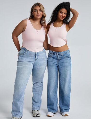 ZeroBound Built in Shelf Bra Tank Crop Top - Square Neck Tank Tops for Women, Basics Going Out Top Sleeveless Garment in Saudi Arabia