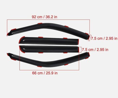 تنفيس انحراف النوافذ زعماء في القنوات FIT Ford F150 Accessories 2009-2014 Super Crew in Saudi Arabia