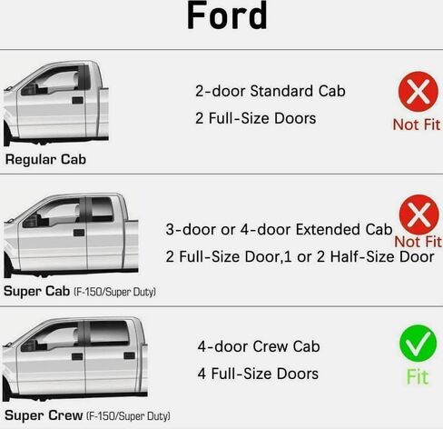 تنفيس انحراف النوافذ زعماء في القنوات FIT Ford F150 Accessories 2009-2014 Super Crew in Saudi Arabia