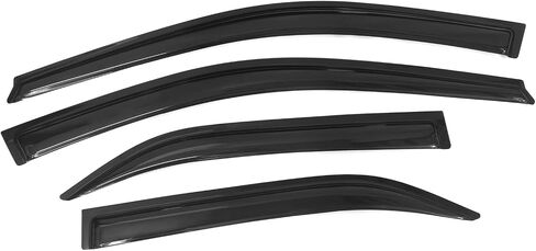 Window Visor Compatible with 2012-2014 Toyota Camry, Acrylic Unpainted Black Sun Rain Shade Guard Wind Vent Air Deflector by IKON MOTORSPORTS, 2013 in Saudi Arabia