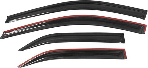 Window Visor Compatible with 2012-2014 Toyota Camry, Acrylic Unpainted Black Sun Rain Shade Guard Wind Vent Air Deflector by IKON MOTORSPORTS, 2013 in Saudi Arabia