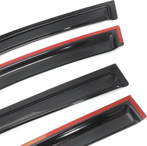 Window Visor Compatible with 2012-2014 Toyota Camry, Acrylic Unpainted Black Sun Rain Shade Guard Wind Vent Air Deflector by IKON MOTORSPORTS, 2013 in Saudi Arabia