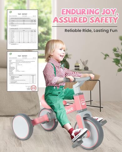 دراجة ثلاثية العجلات aiwo 4in1 للأطفال الصغار 1-3، دراجة توازن للأطفال الصغار من عمر 1 إلى 4 سنوات للأولاد والبنات هدية أولى، ألعاب ركوب للأطفال الصغار دراجة ثلاثية العجلات للأطفال in Kuwait
